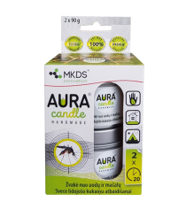 AURA CANDLE žvakė nuo uodų ir mašalų, 2 vnt